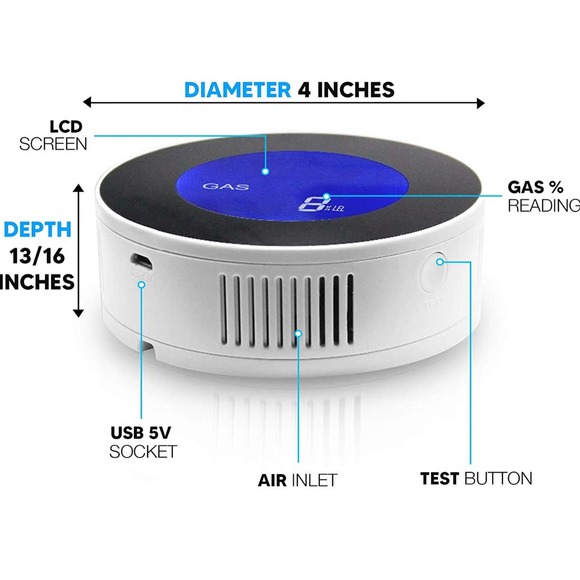 GasKnight 2.0 Natural Gas Detector & Propane Detector w LCD Display. - Picture 3 of 6